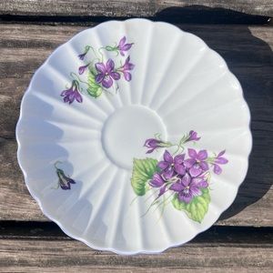 VINTAGE SHELLEY FINE BONE CHINA VIOLETS SAUCER